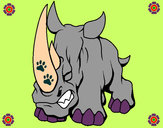 Dibujo Rinoceronte II pintado por Horsyta