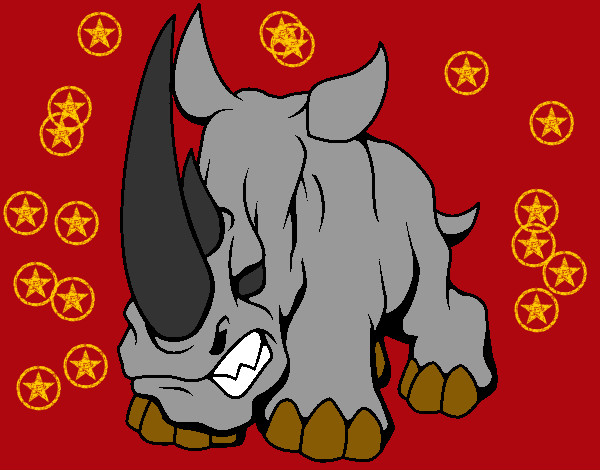 Dibujo Rinoceronte II pintado por Jackfrost