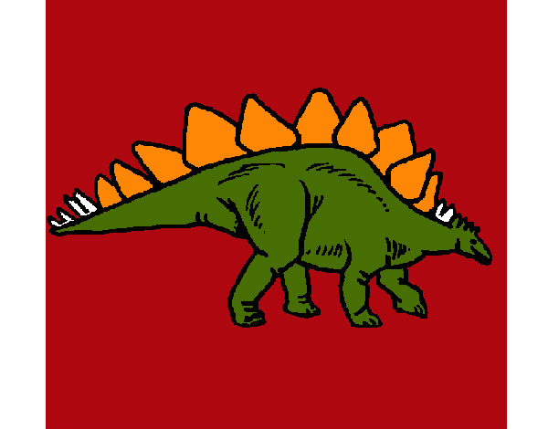 Dibujo Stegosaurus pintado por Jackfrost