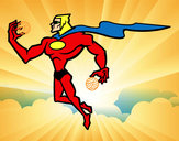 Dibujo Superhéroe poderoso pintado por David29109