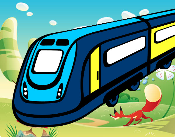 Dibujo Tren de alta velocidad pintado por ddaann