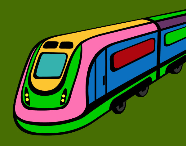 Dibujo Tren de alta velocidad pintado por nicolas8