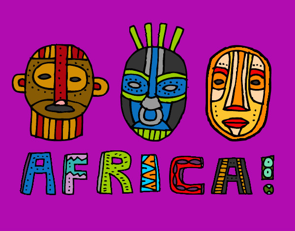 Dibujo Tribus de África pintado por Azul12
