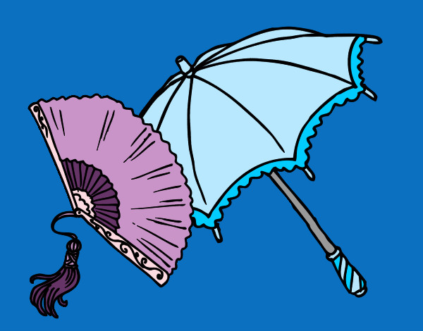 Dibujo Abanico y paraguas pintado por Anita000