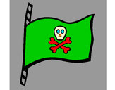 Dibujo Bandera pirata pintado por Leslis