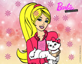 Dibujo Barbie con su linda gatita pintado por iysdfdffff