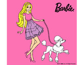 Dibujo Barbie paseando a su mascota pintado por lucelena