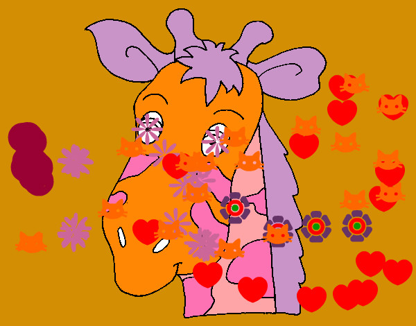 Dibujo Cara de jirafa pintado por daiyshadai