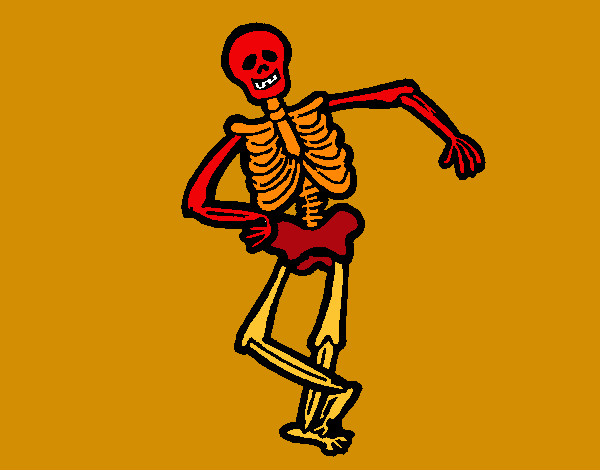 Dibujo Esqueleto contento pintado por FinnVicho