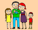 Dibujo Familia unida pintado por Weegee