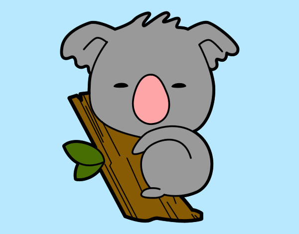 Dibujo Koala bebé pintado por alevas
