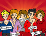 Dibujo Los chicos de One Direction pintado por BrunaValen