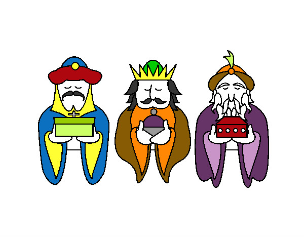Dibujo Los Reyes Magos 4 pintado por neydy