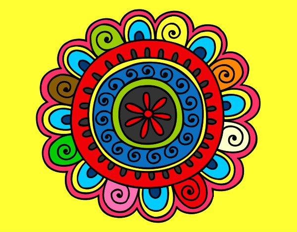 Dibujo Mandala alegre pintado por charlestom