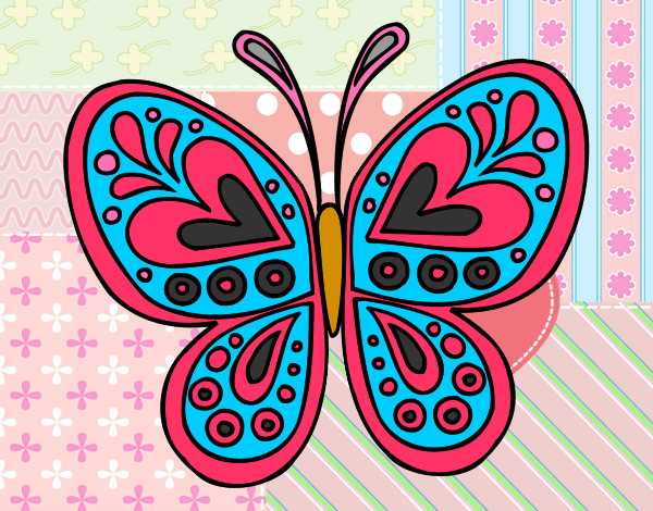 Dibujo Mandala mariposa pintado por Anita000