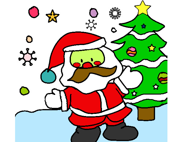 Dibujo Papá Noel 1 pintado por yulita05