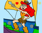 Dibujo Princesa vikinga pintado por irupeta
