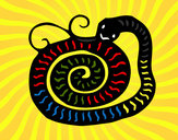 Dibujo Signo de la serpiente pintado por superleo