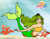 Dibujo Sirena contenta pintado por hermosos