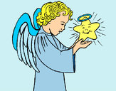 Dibujo Ángel y estrella pintado por alicia33