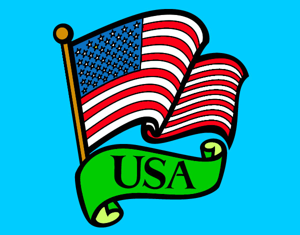 Dibujo Bandera de los Estados Unidos pintado por Isabel30