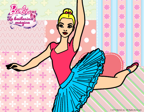 Dibujo Barbie en segundo arabesque pintado por FABI_05