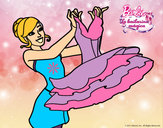 Dibujo Barbie y su vestido de ballet pintado por Albi1D