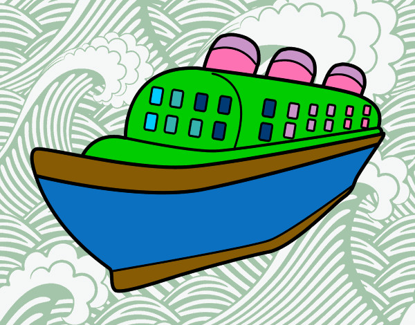 Dibujo Barco transatlántico pintado por Josefabric
