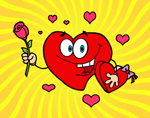 Dibujo Corazón con caja de bombones pintado por Anita000