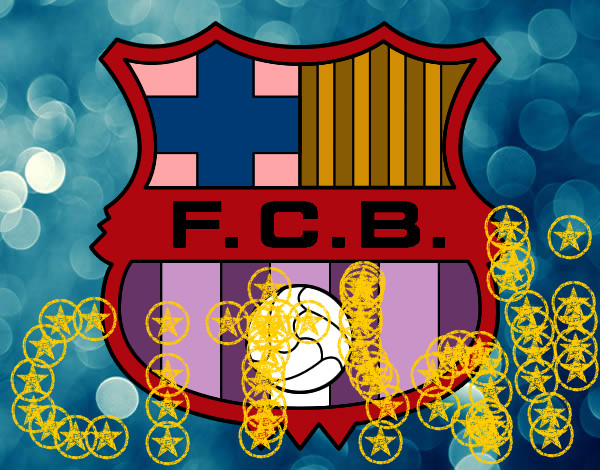 Dibujo Escudo del F.C. Barcelona pintado por HerianFoth