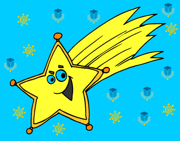 Dibujo Estrella fugaz pintado por Xochitl-14