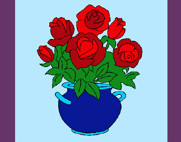 Dibujo Jarrón de flores 1 pintado por plantas