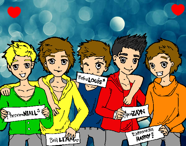 Dibujo Los chicos de One Direction pintado por anyio16
