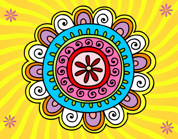 Dibujo Mandala alegre pintado por chicacool