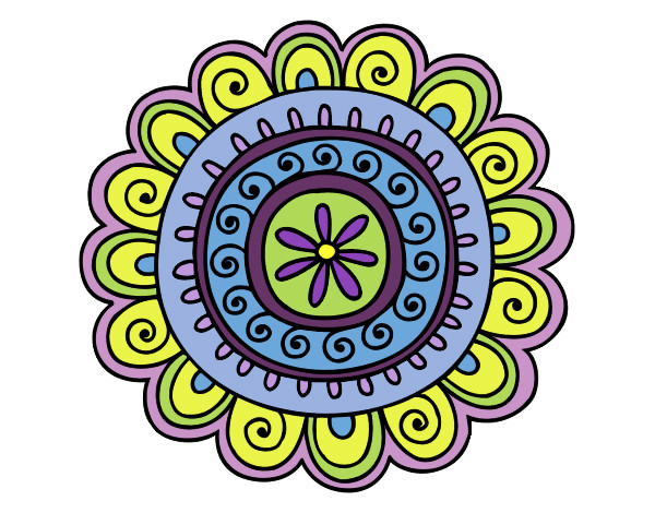 Dibujo Mandala alegre pintado por roxona2002