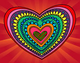 Dibujo Mandala corazón pintado por Johaa