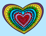 Dibujo Mandala corazón pintado por lunaley