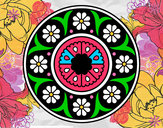 Dibujo Mandala flor pintado por agus003