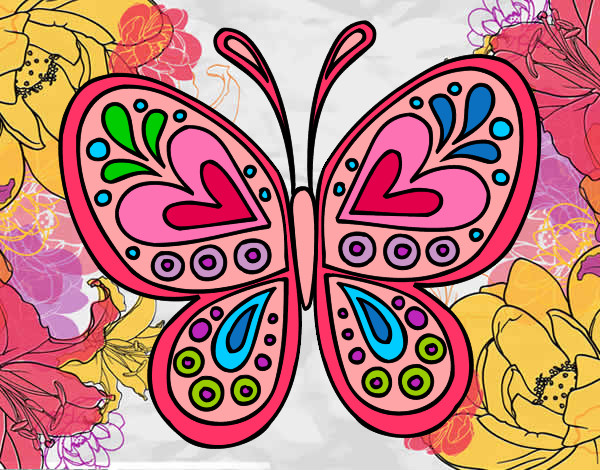 Dibujo Mandala mariposa pintado por Jade1Dlove