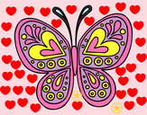 Dibujo Mandala mariposa pintado por roxie0711