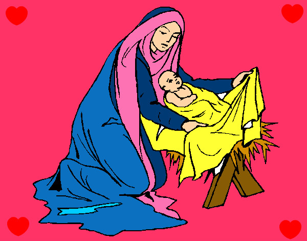 Dibujo Nacimiento del niño Jesús pintado por ADERLING