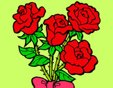 Dibujo Ramo de rosas pintado por karia