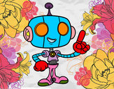 Dibujo Robot simpático pintado por lila0026