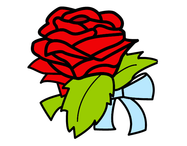 Dibujo Rosa, flor pintado por roxona2002
