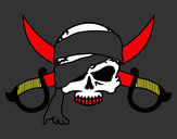 Dibujo Símbolo pirata pintado por albertod