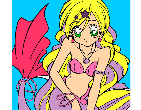Dibujo Sirena 3 pintado por amiyo