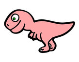 Dibujo Tiranosaurio rex joven pintado por matteito