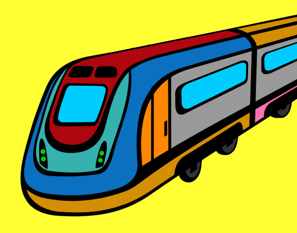 Dibujo Tren de alta velocidad pintado por rodri08
