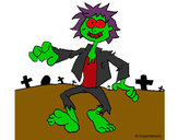 Dibujo Zombie 1 pintado por LEUYDANILO