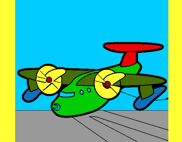 Dibujo Avión con aspas pintado por Piterzitho